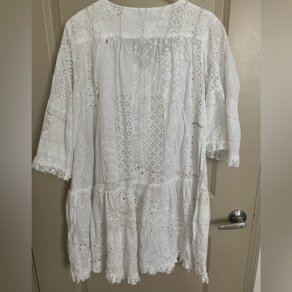 Giacamo Cinque Italian Designer Hand Embroidered Dress - Picture 4 of 6